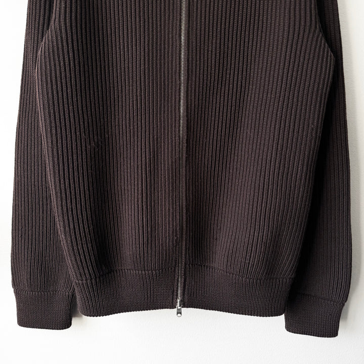 Martin Margiela AW2006 Brown Wool Zip-Up Drivers/Truckers Knit