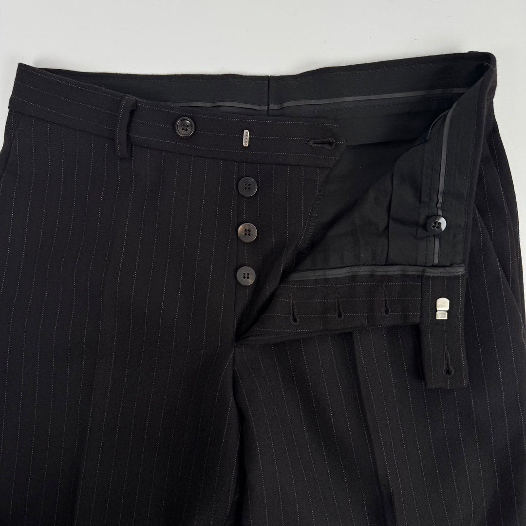 Gucci By Tom Ford 1990’s Gray Pinstripe Tailored Straight Suit Trousers