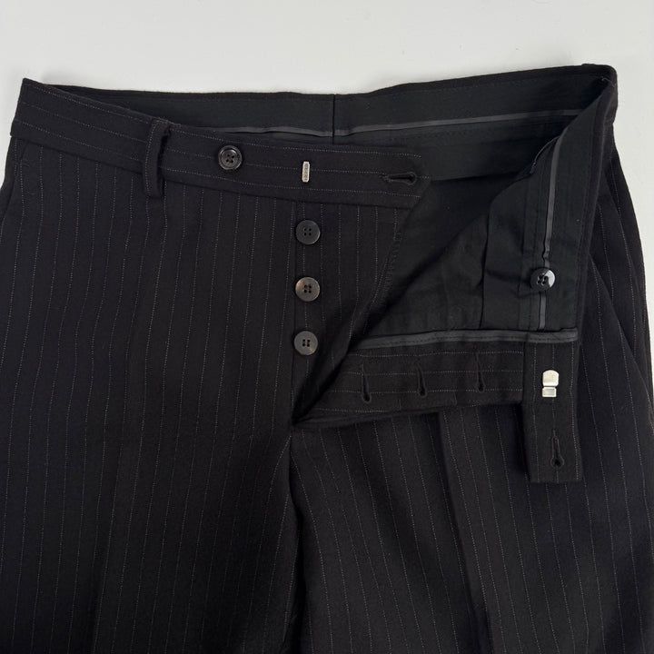 Gucci By Tom Ford 1990’s Gray Pinstripe Tailored Straight Suit Trousers