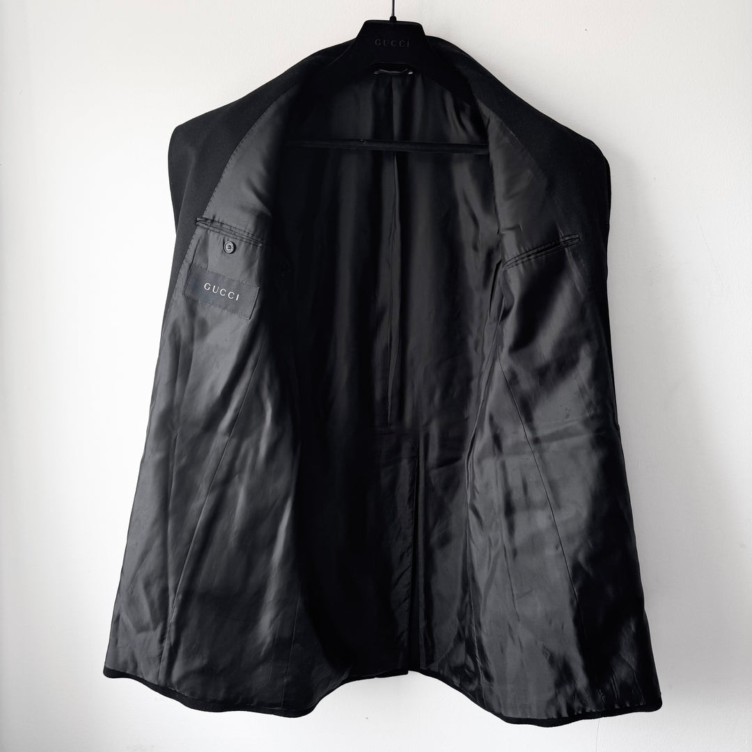 Gucci By Tom Ford FW1999 Black Wool/Cashmere Stand Collar Coat