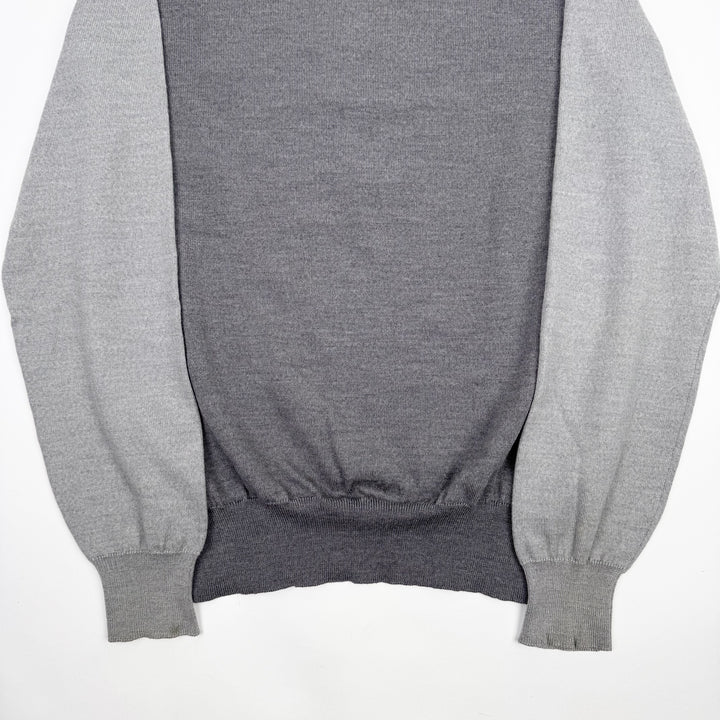 AW2008 Martin Margiela Gray Contrast Wool Knit Pullover Sweater