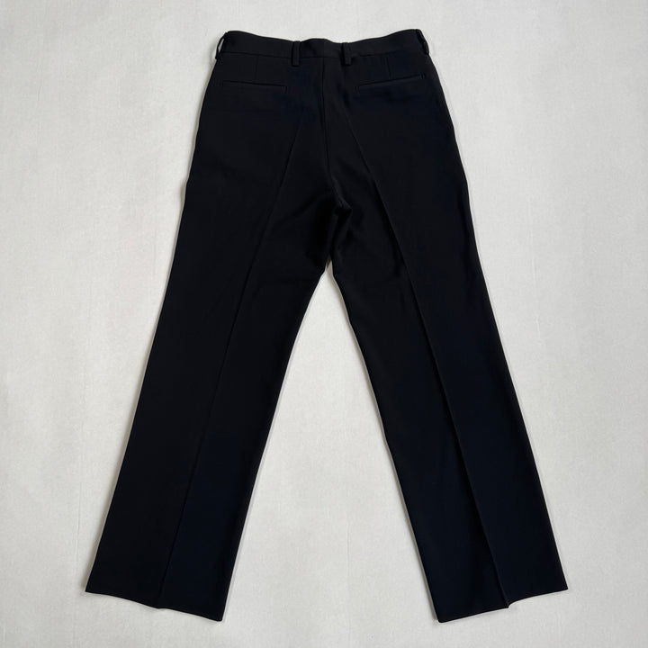 AW2003 Martin Margiela Black Wide Leg Pleated Wool Pants