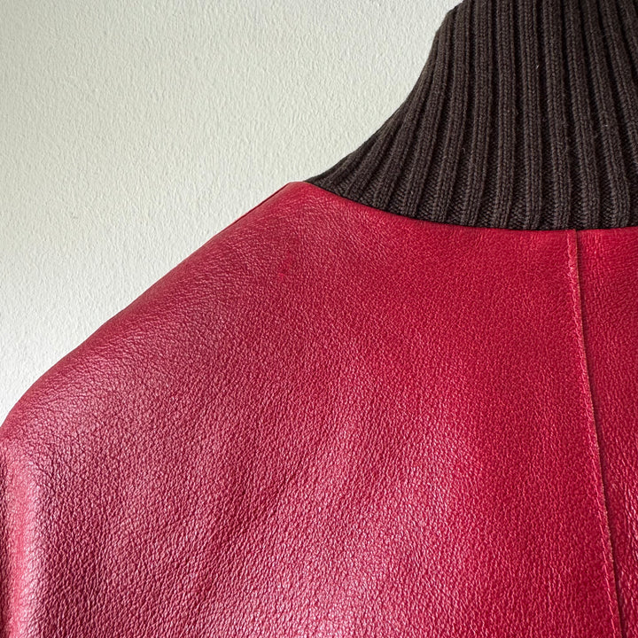 Prada FW2000 Mainline Runway Lamb Leather Bomber Jacket