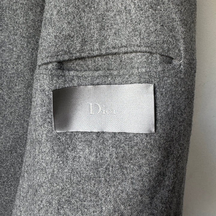 Dior Homme Black Leather Cashmere Lined Shirt Jacket