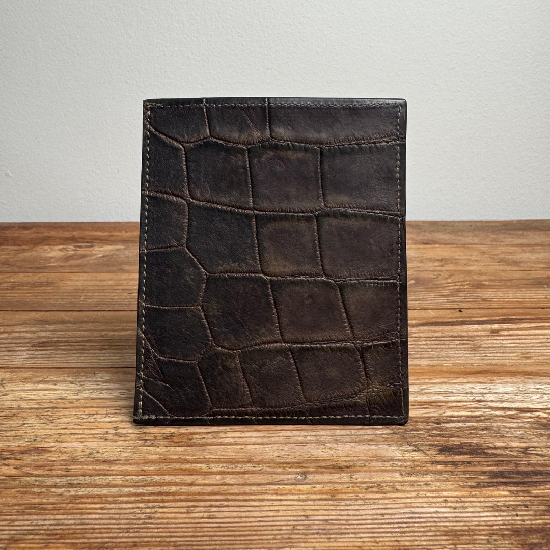 Rick Owens SS17 Green/Brown Alligator Card Holder Wallet