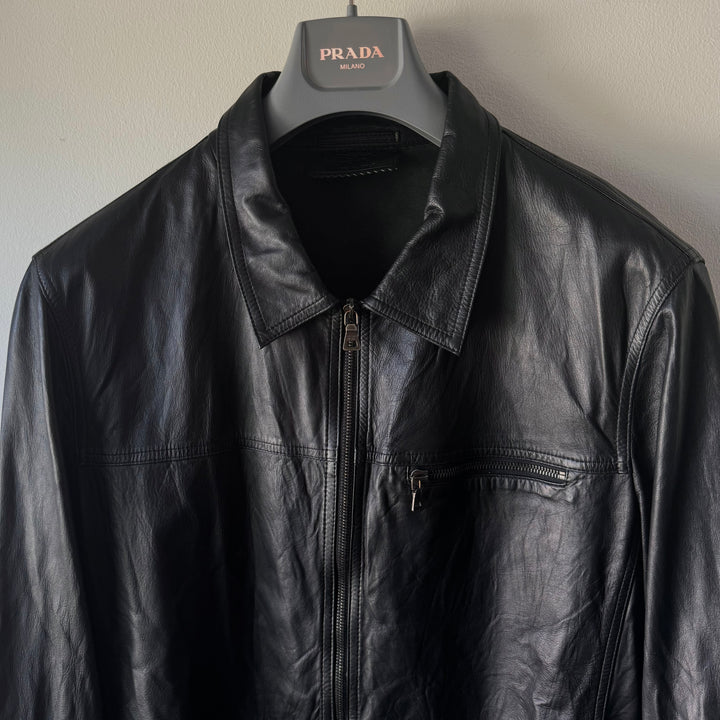 Prada Mainline Unlined Leather Blouson Jacket