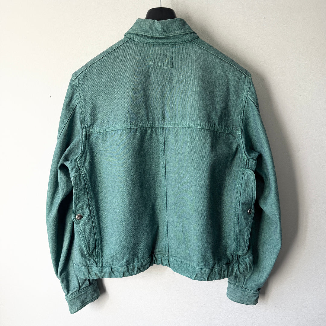 Giorgio Armani 1980s Iridescent Green Denim Jacket