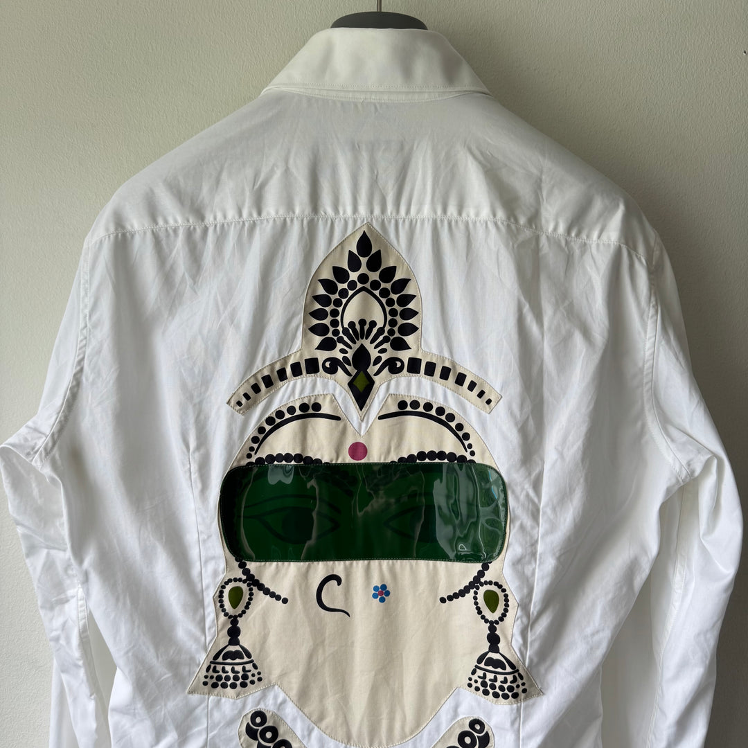 Miu Miu SS2005 White Shiva Embellished Shirt