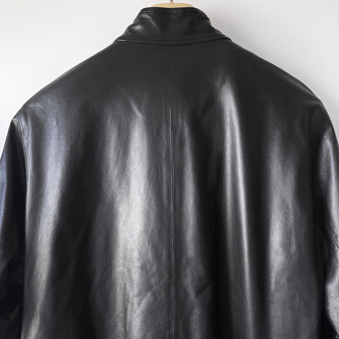 Gucci By Tom Ford SS1999 Black Cropped Lamb Leather Blouson Jacket