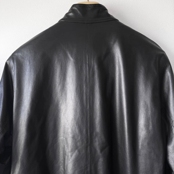 Gucci By Tom Ford SS1999 Black Cropped Lamb Leather Blouson Jacket