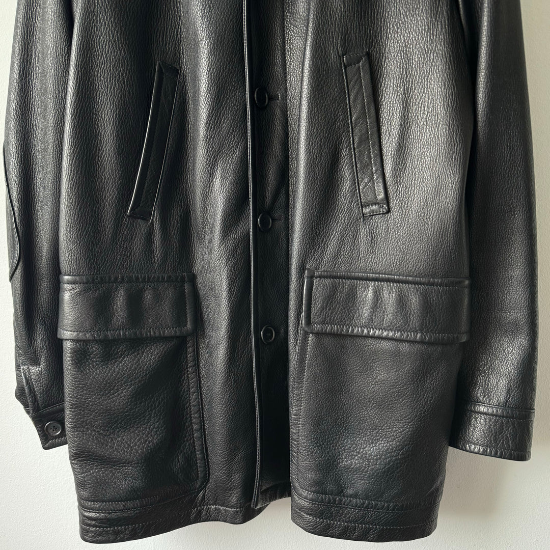 Prada 2000's Mainline Deer Leather Overcoat