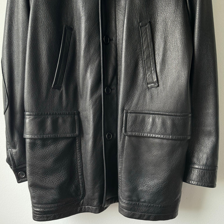 Prada 2000's Mainline Deer Leather Overcoat