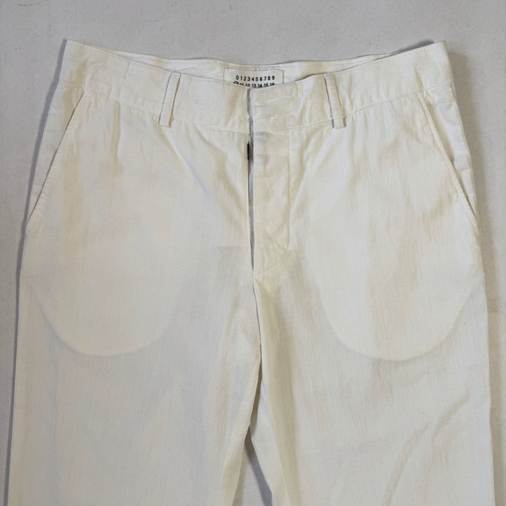 SS2005 Martin Margiela White Cotton Relaxed Straight Pants