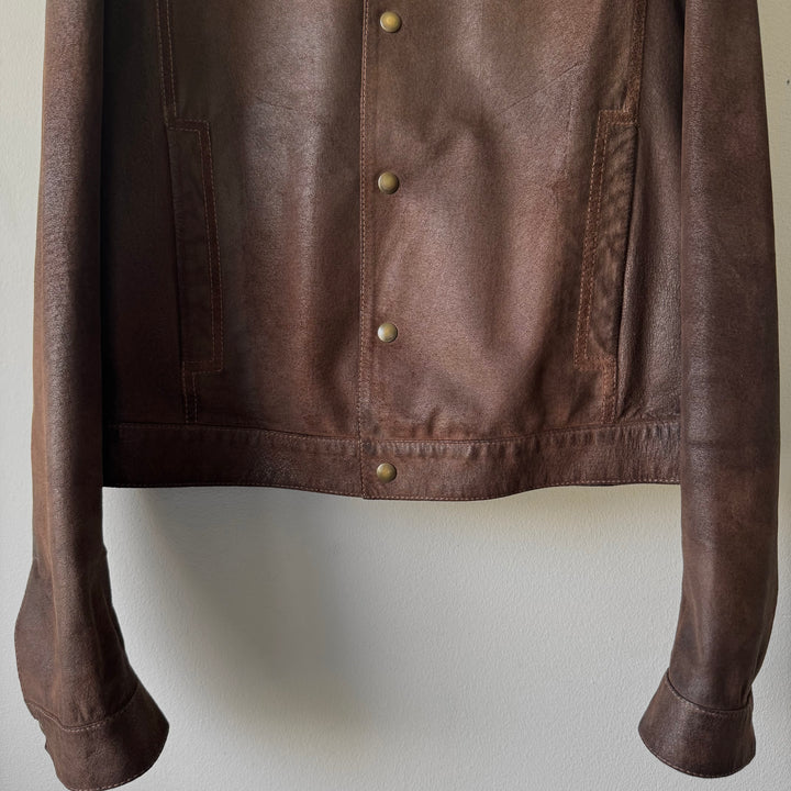 Miu Miu 2000’s Vintage Effect Suede Cropped Leather Blouson