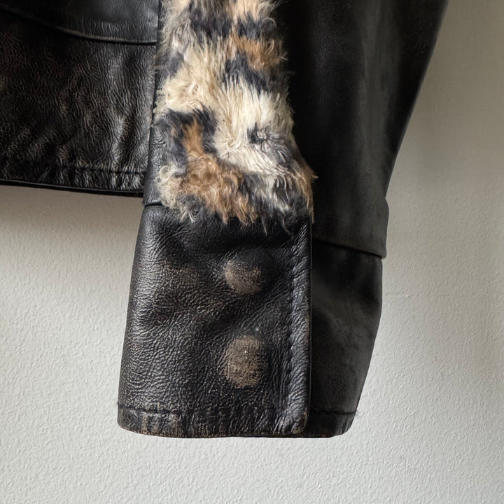 AW2006 Martin Margiela Leopard Café Racer Leather Jacket