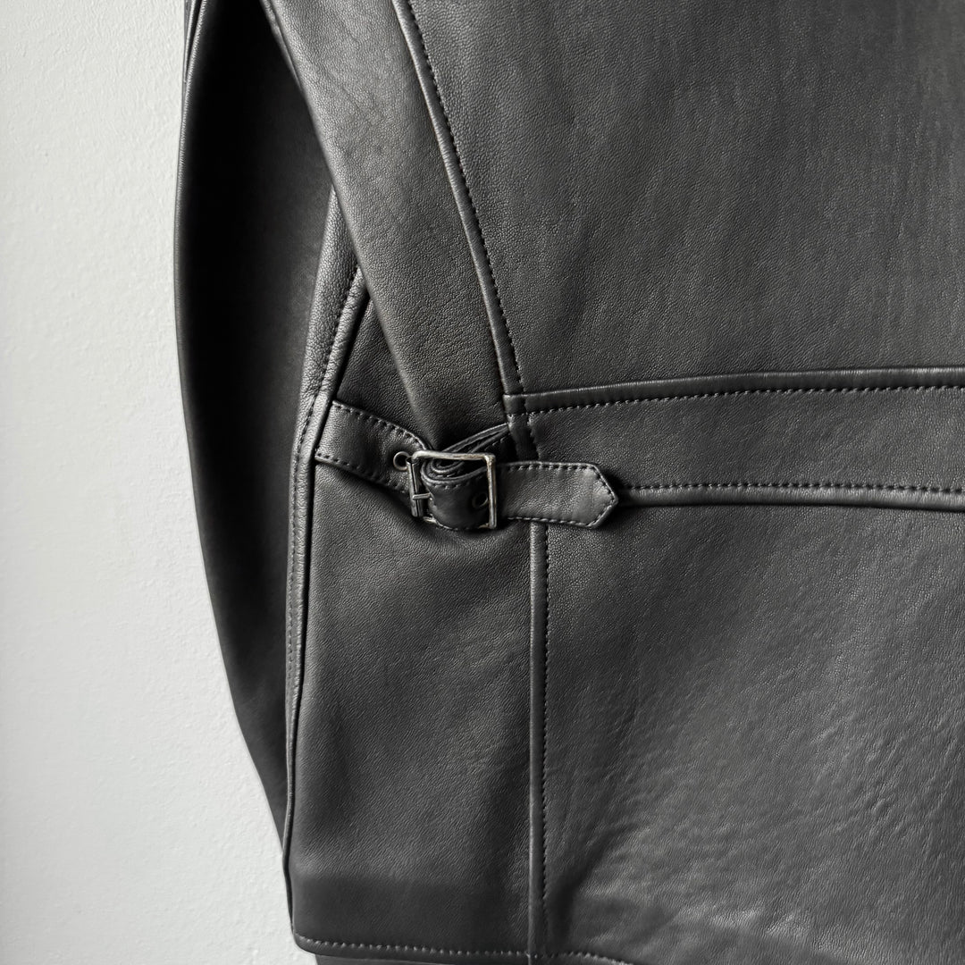 Ralph Lauren Purple Label Black Lamb Leather Field Jacket