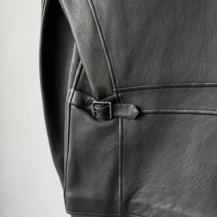 Ralph Lauren Purple Label Black Lamb Leather Field Jacket