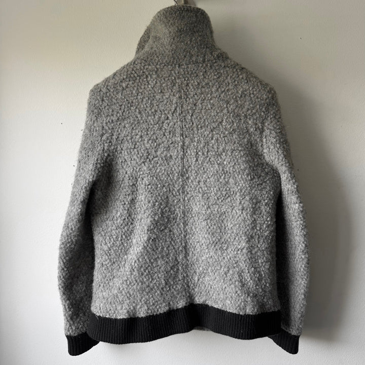 Dior Homme FW2009 Gray Asymmetric Drape Collar Mohair Jacket