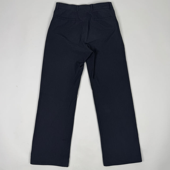 SS2001 Martin Margiela Dark Gray Pinstripe Cotton Wide Relaxed Pants