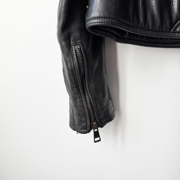 Gucci By Tom Ford FW2000 Black Spiral Lamb Leather Café Racer Jacket