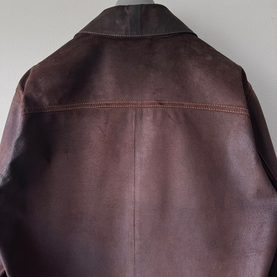 Miu Miu 2000’s Vintage Effect Suede Cropped Leather Blouson
