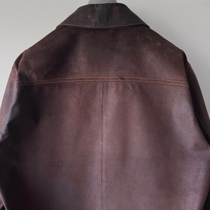 Miu Miu 2000’s Vintage Effect Suede Cropped Leather Blouson