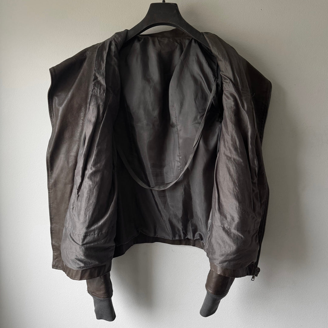 Rick Owens FW2009 Dust Bauhaus Pebbled Calf Leather Jacket