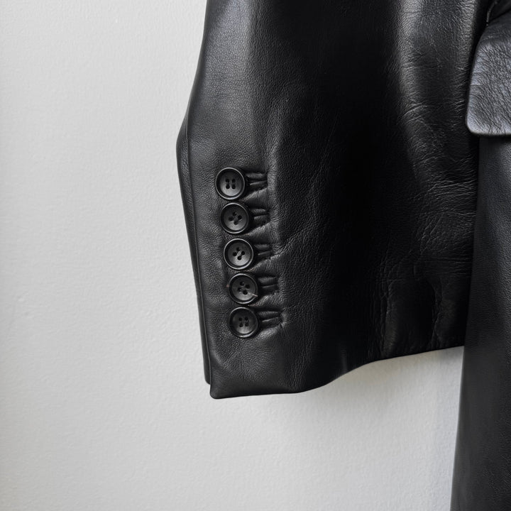 Gucci By Tom Ford 2000’s Black Lamb Leather Coat