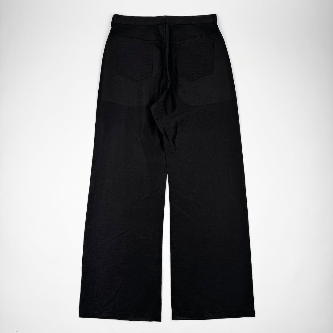 Rick Owens SS2023 Black Linen Relaxed Geth Pants