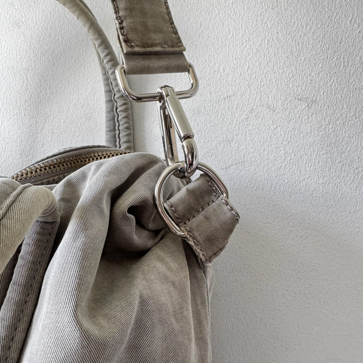 Martin Margiela 2010 Gray Cotton Canvas Crossbody Sailor Bag