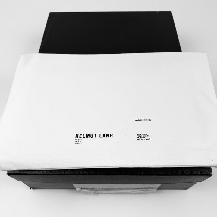 Helmut Lang FW2003 Black Belted Bondage Leather Combat Boots