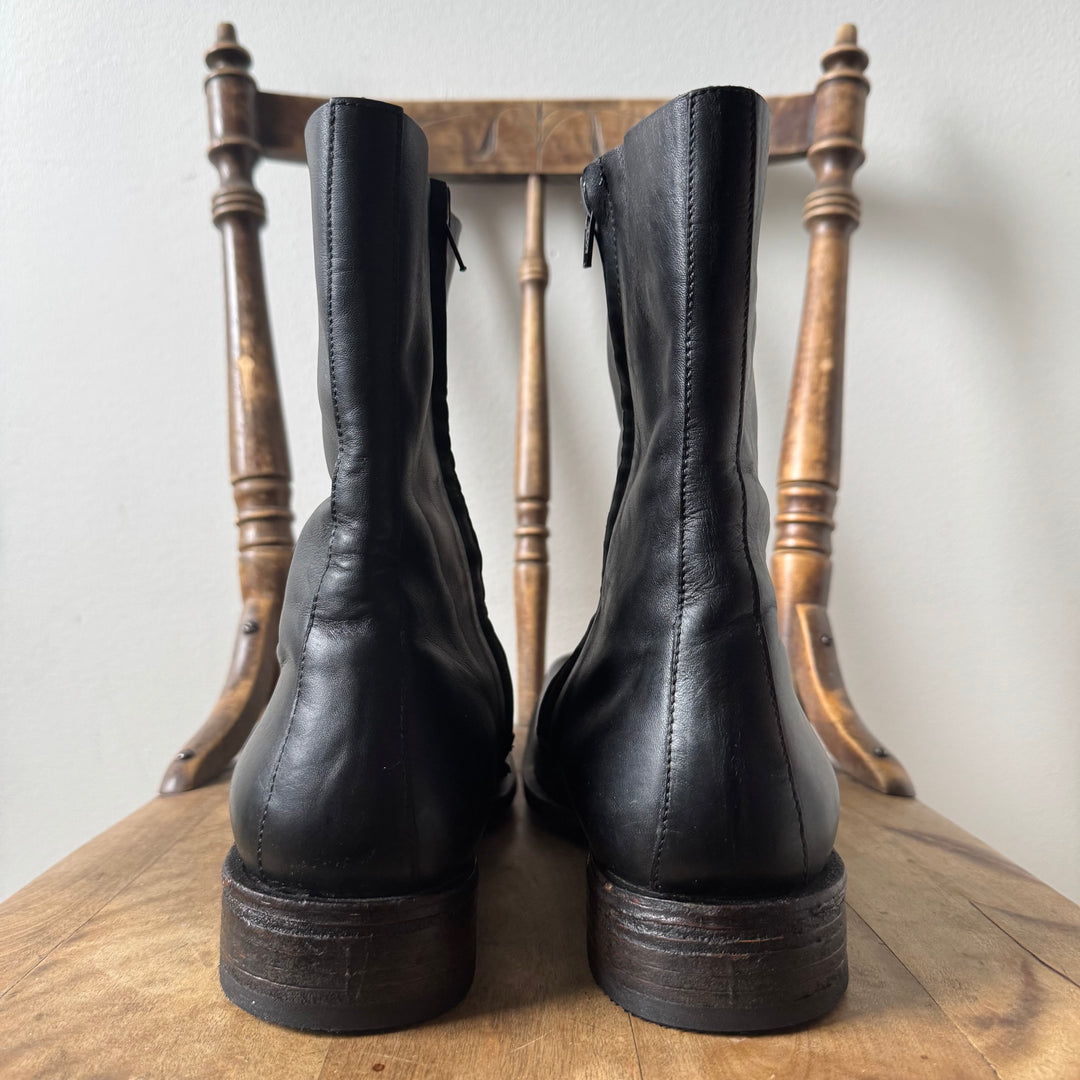 AW2003 Martin Margiela Square Toe Leather Boots