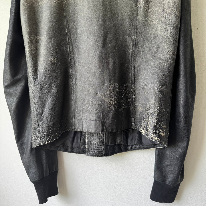 Rick Owens SS09 Strutter Gradient Blistered Intarsia Leather Jacket