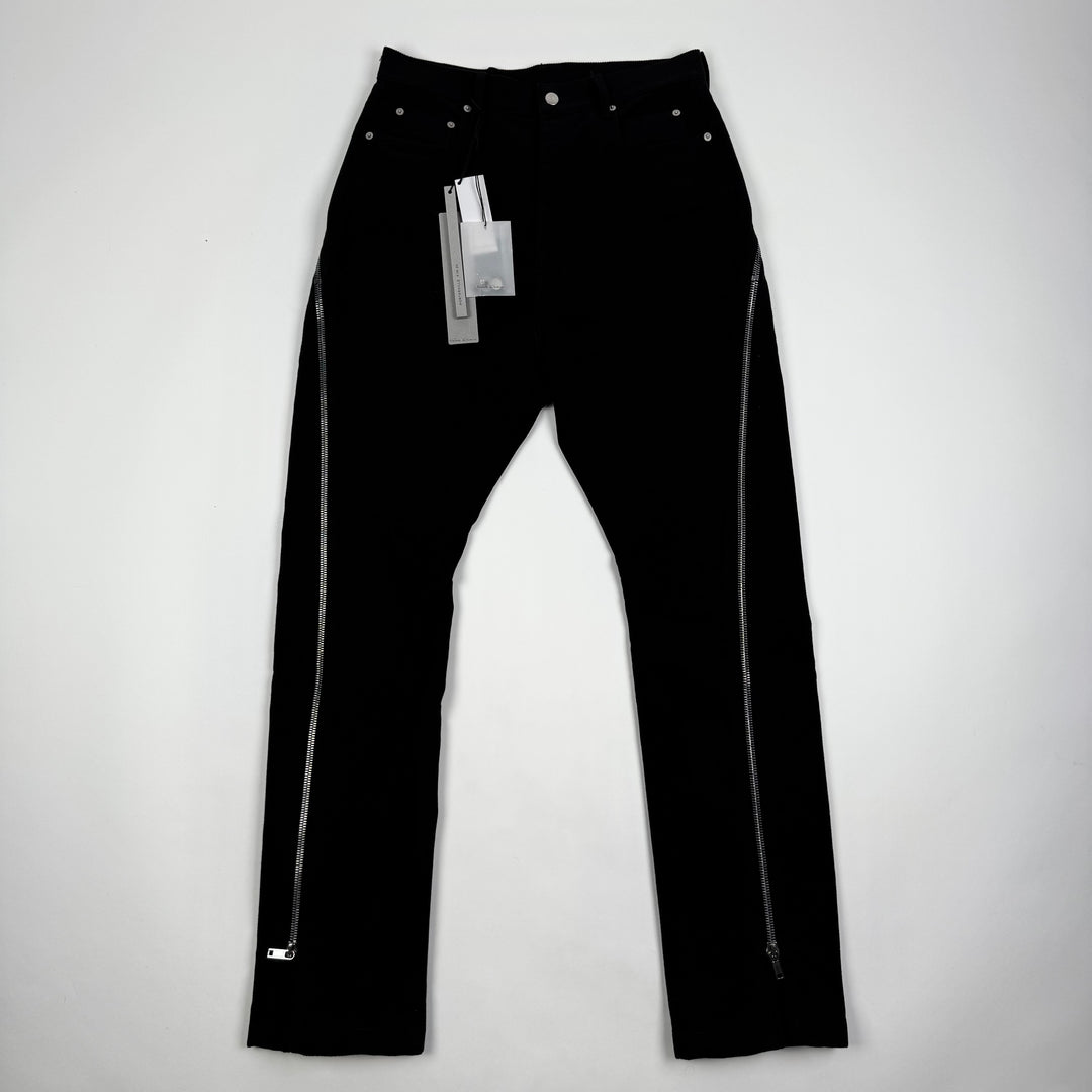 Rick Owens FW2024 Black Heavy Cotton Twill Bolan Banana Bootcut Pants