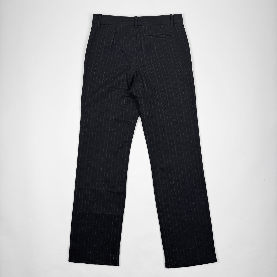 Ann Demeulemeester 2000’s Black Pinstripe Wool Relaxed Pants