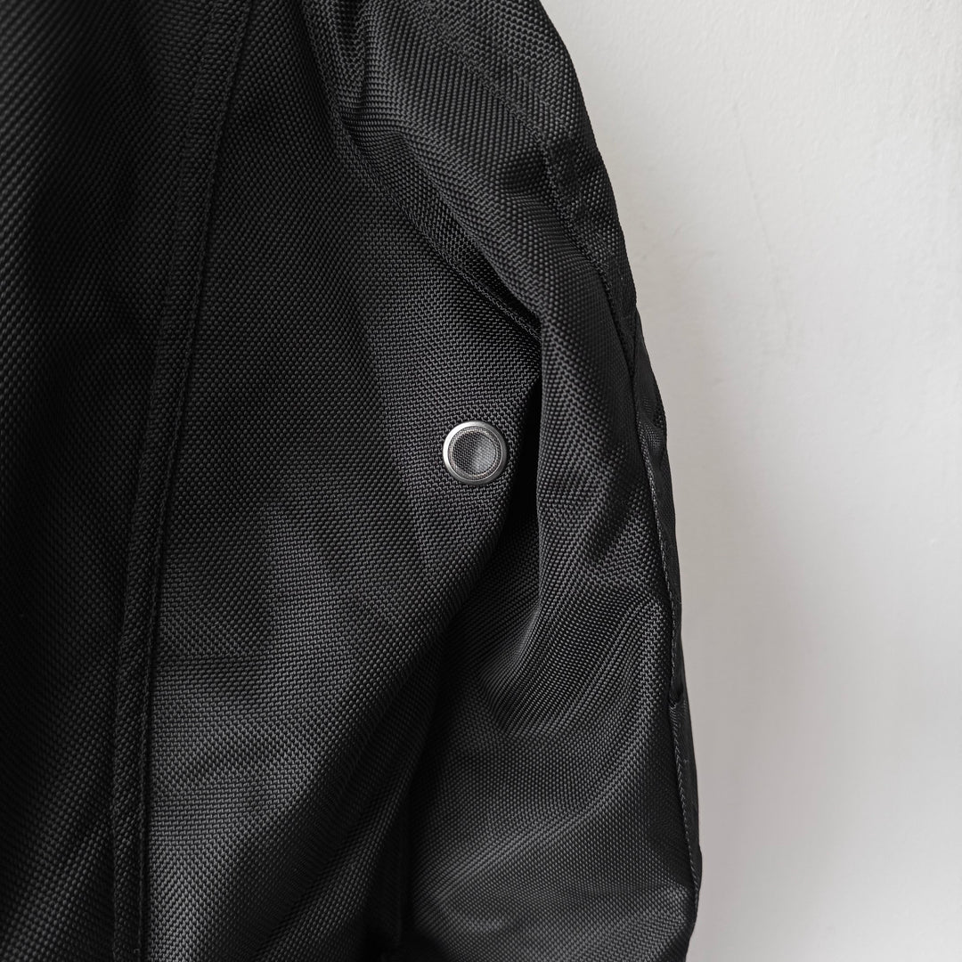 Issey Miyake AW2000 Black Ballistic Nylon X-Ray Cargo Bomber Jacket