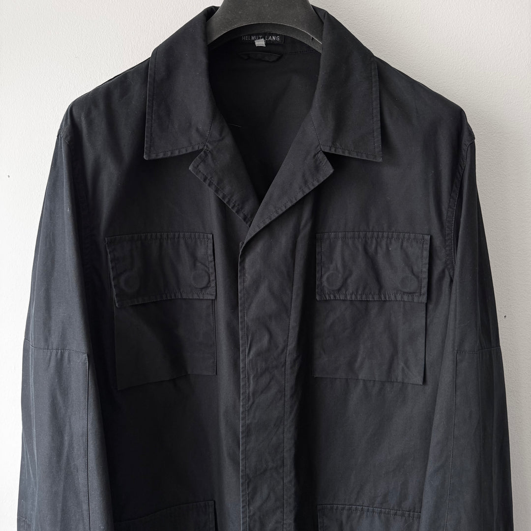 Helmut Lang SS1998 Black Cotton Safari Field Multipocket Jacket