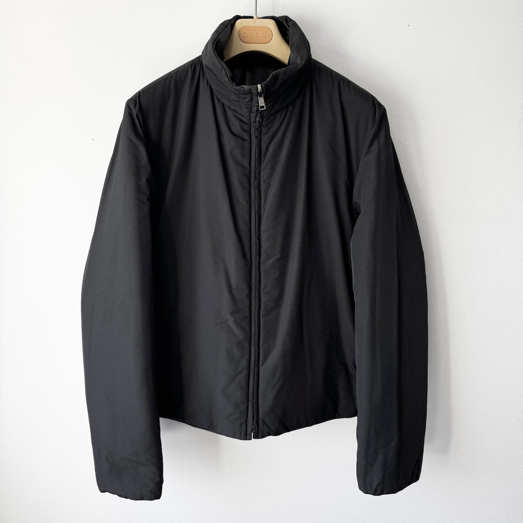 Gucci By Tom Ford FW1999 Black Insulated Reversible Leather Puffer Jacket