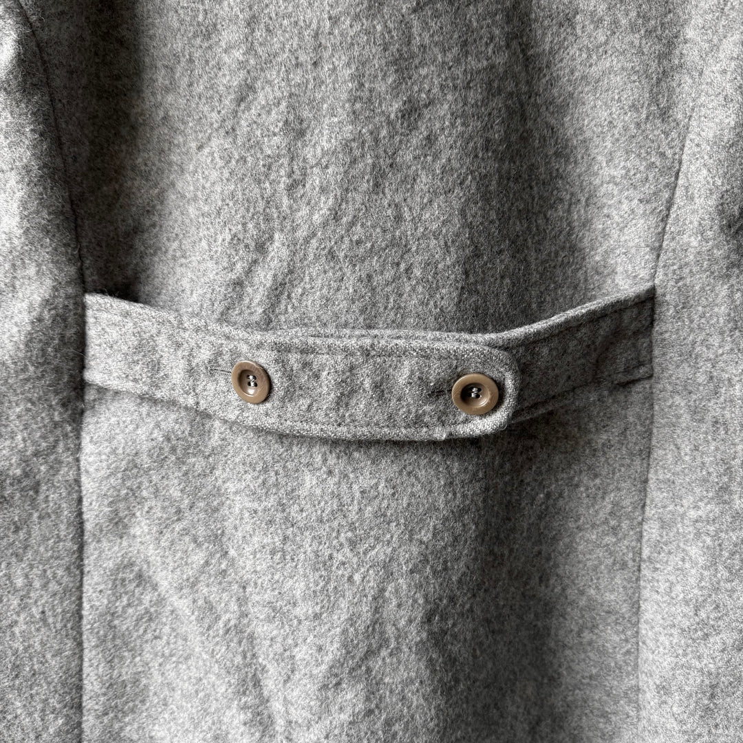 Miu Miu 2000’s Gray Wool Military Double Breasted Overcoat