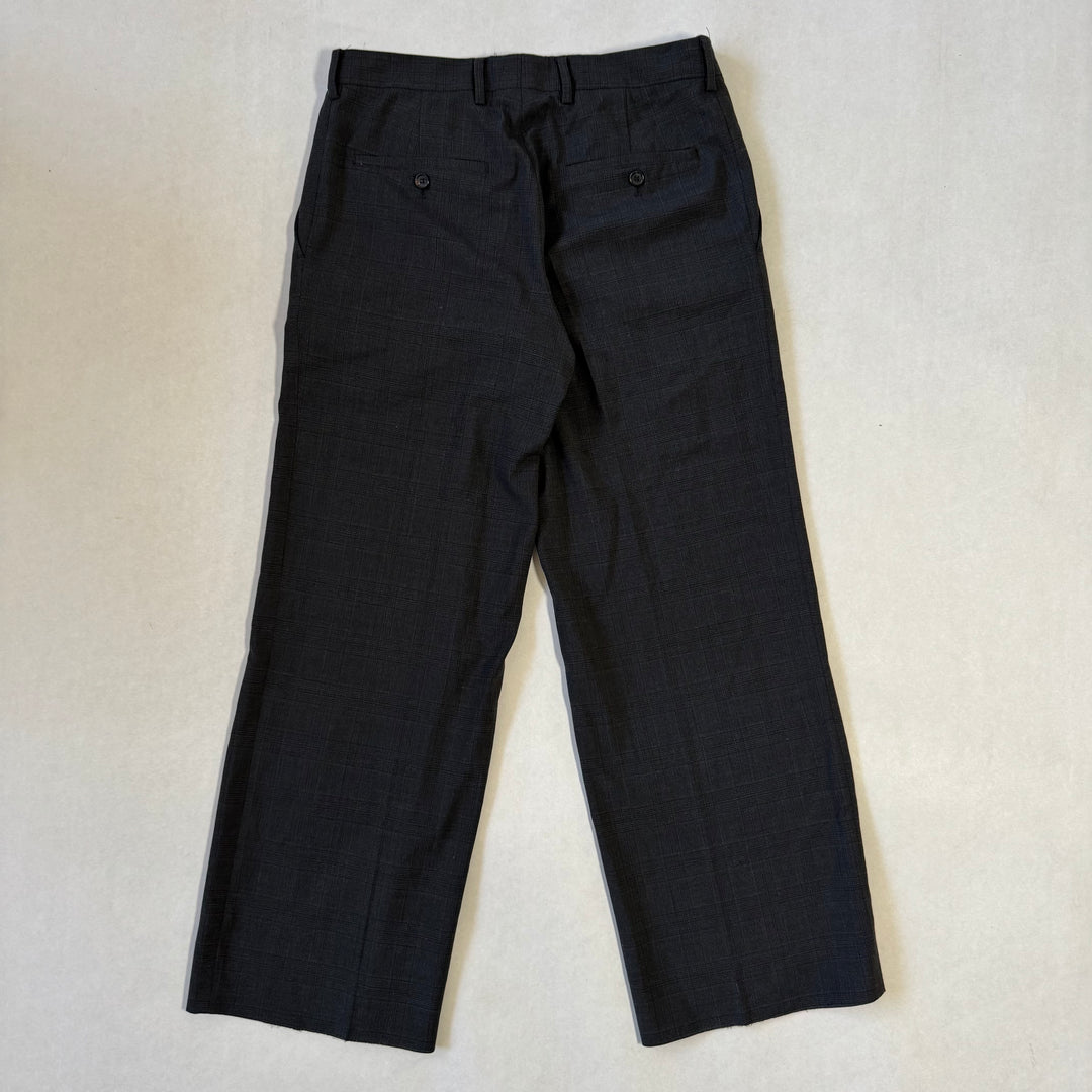 Miu Miu 2022 Checkered Prince Of Wales Pleated Fine Wool Pants