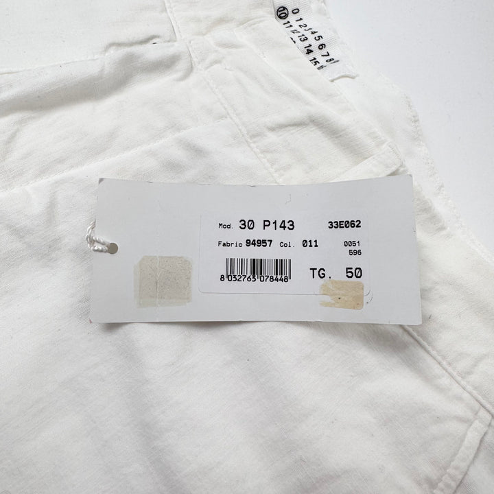SS2005 Martin Margiela White Cotton Relaxed Straight Pants