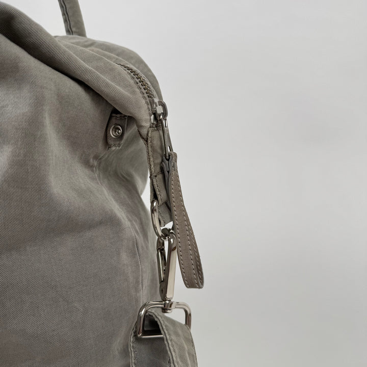 Martin Margiela 2010 Gray Cotton Canvas Crossbody Sailor Bag