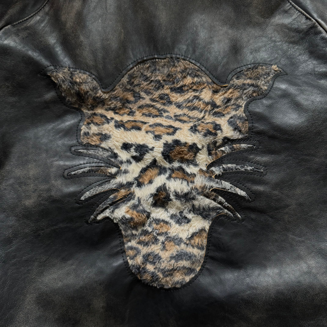 AW2006 Martin Margiela Leopard Café Racer Leather Jacket