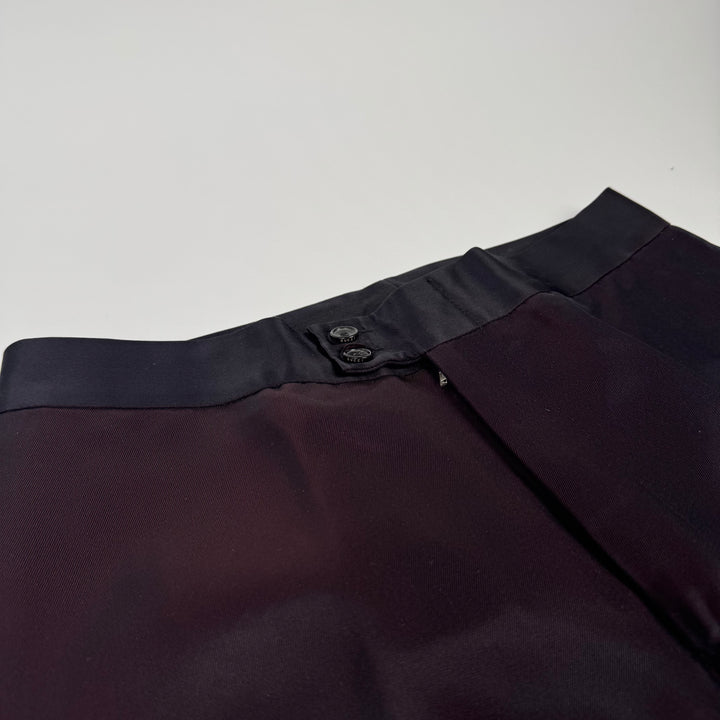 Gucci By Tom Ford SS1998 Red/Black Iridescent Silk Wide Relaxed Suit Trousers