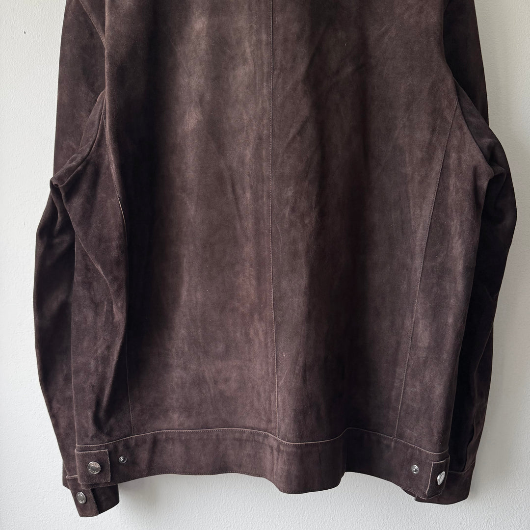 Gucci By Tom Ford FW2000 Brown Suede/Nubuck Cropped Blouson Leather Jacket