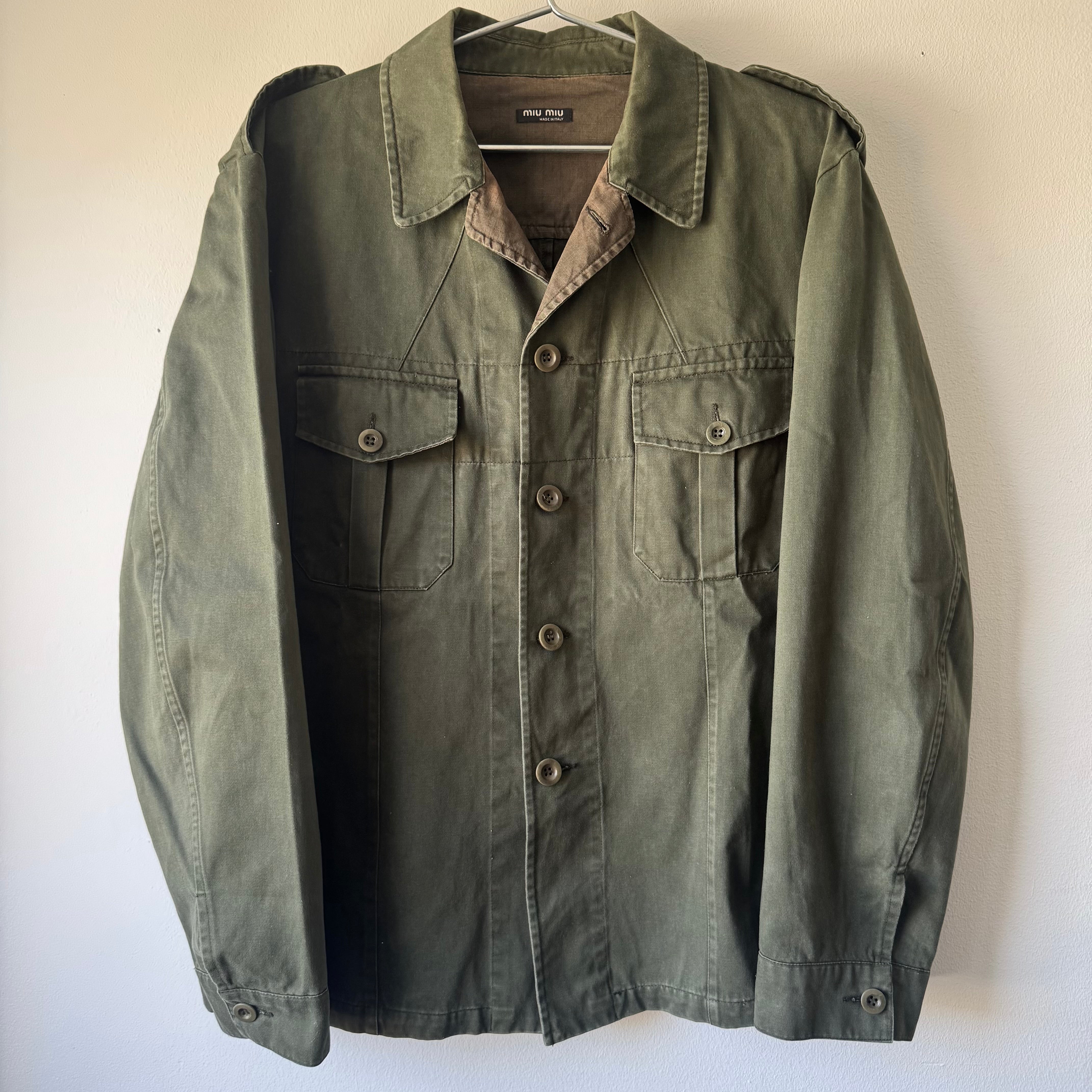 Miu Miu 2000's Cotton Military Safari Jacket – Recollected Sweden