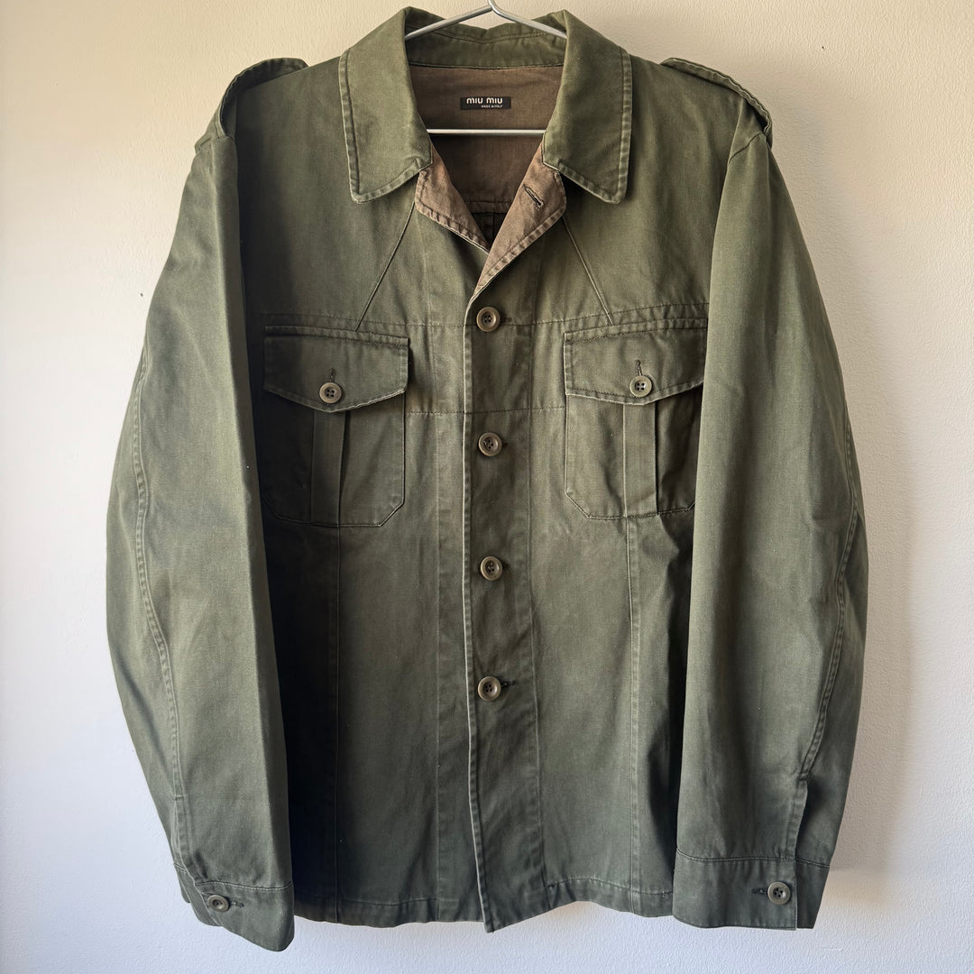 Miu Miu 2000’s Cotton Military Safari Jacket
