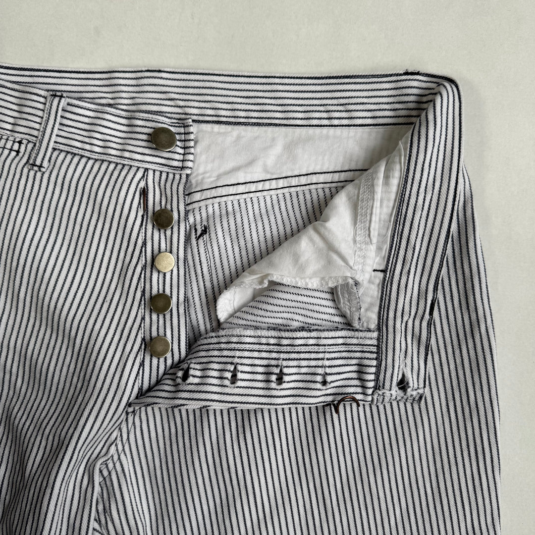 SS1999 Martin Margiela White Striped Cotton Pants