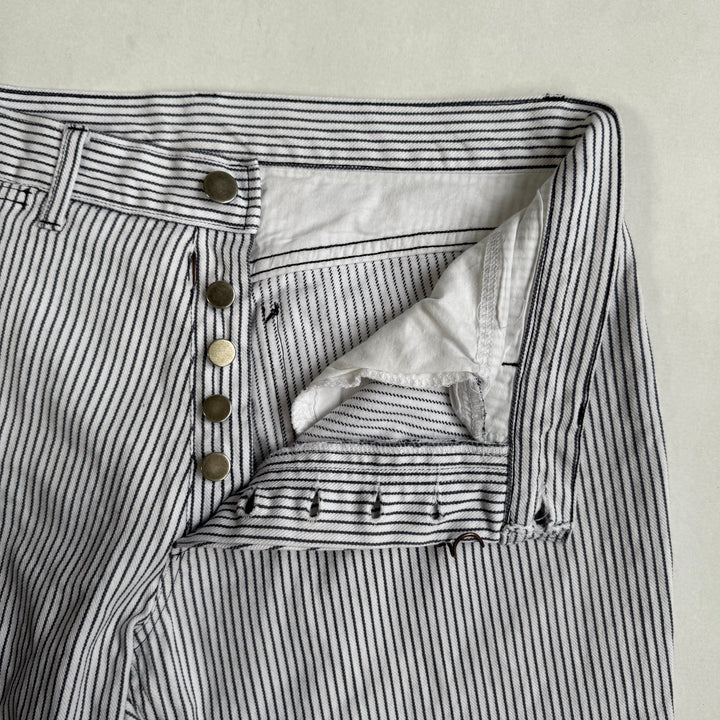 SS1999 Martin Margiela White Striped Cotton Pants