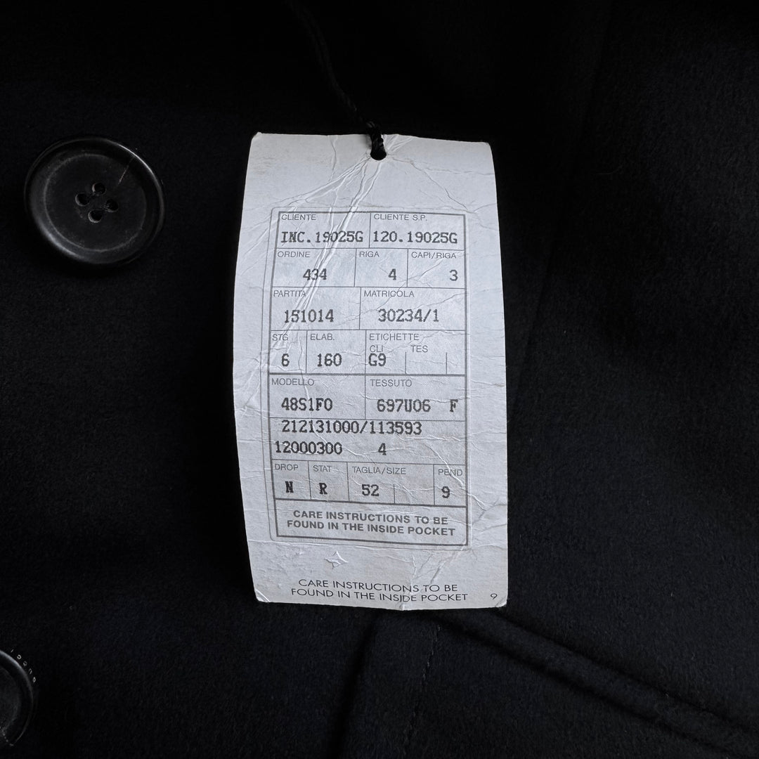 Gucci By Tom Ford FW2003 Black Double Breasted Wool Peacoat